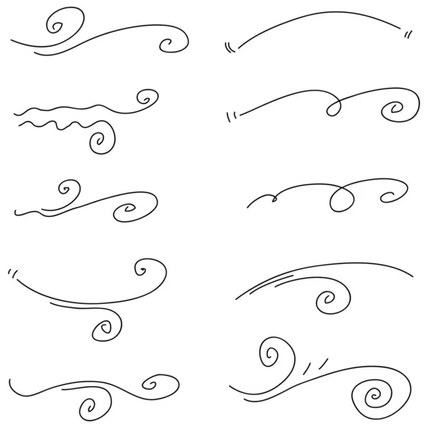 stock vector doodle wind illustration vector handrawn style