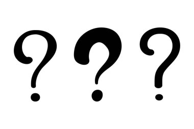 Vector handdrawn question and exclamation marks isolated on white.