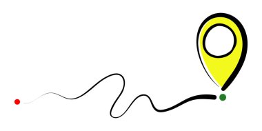 taşınan illüstrasyon için el çizimi çizimi biçiminde gps işaret simgesi simgesi simgesi