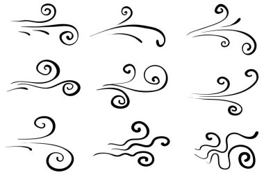 karalama rüzgar illüstrasyon vektörü el yapımı biçimi