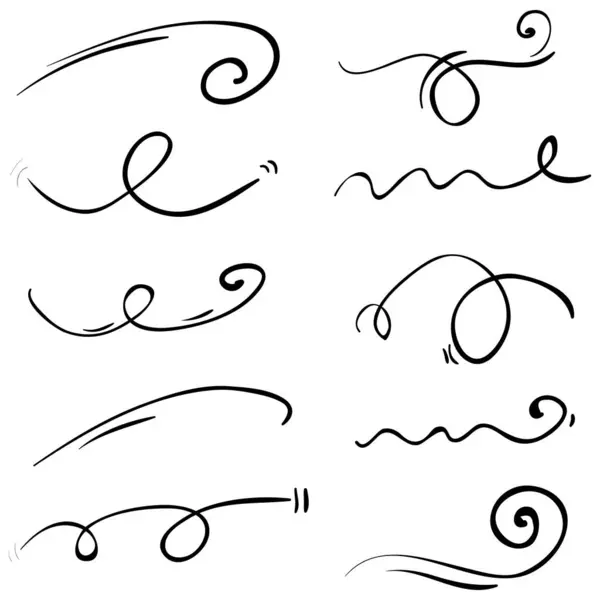 stock vector doodle wind illustration vector handrawn style