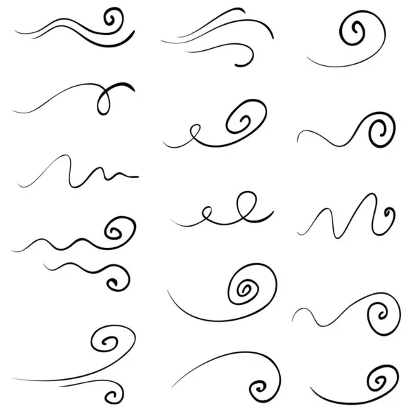 stock vector doodle wind illustration vector handrawn style