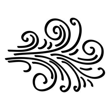 karalama rüzgar illüstrasyon vektörü el yapımı biçimi