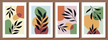 Yaratıcı minimalist el çizimi soyut sanat geçmişi. Modern estetik çizimler. Duvar dekorasyonu, kartpostal, poster, broşür için çağdaş sanatsal tasarım koleksiyonu