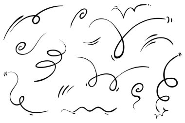 karalama rüzgar illüstrasyon vektörü el yapımı biçimi