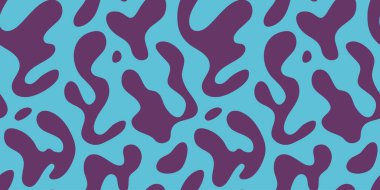 Abstract wavy y2k shape seamless pattern illustration. Modern minimalist art print background of psychedelic curvy shapes on colorful pastel backdrop. Neon fashion fabric, liquid texture design