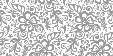 El çizimi basit, soyut çiçek baskısı. Moda kolaj modeli. Kumaş tasarımı için modaya uygun şablon.