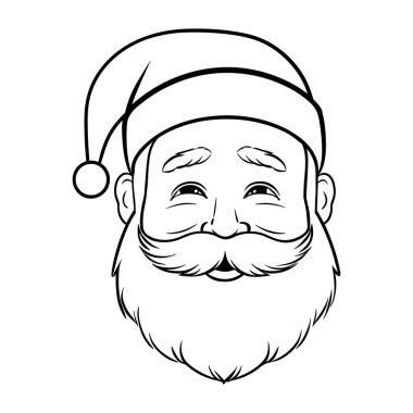 Sakal çizgisi olan Noel Baba.