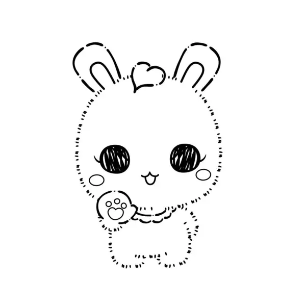 Bunny Página Coloração Coelho — Vetor de Stock