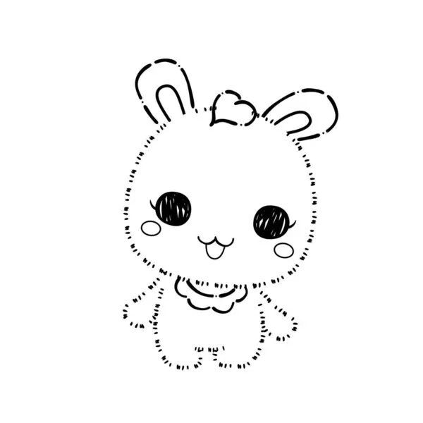 Kanin Kanin Färg Sida — Stock vektor