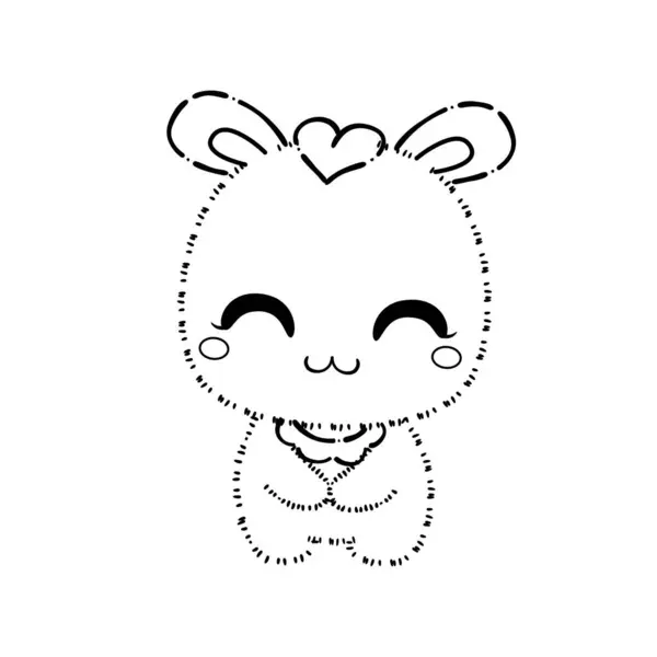 Bunny Página Para Colorear Conejo — Archivo Imágenes Vectoriales