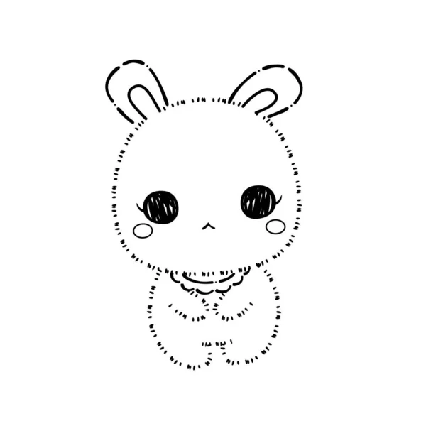 Bunny Página Para Colorear Conejo — Vector de stock