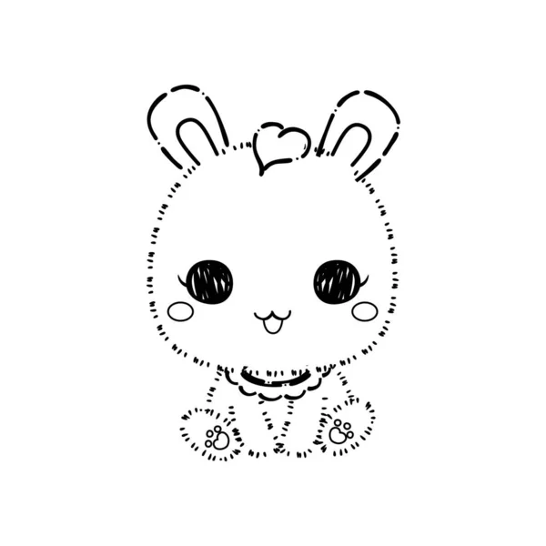 兔子着色页 — 图库矢量图片