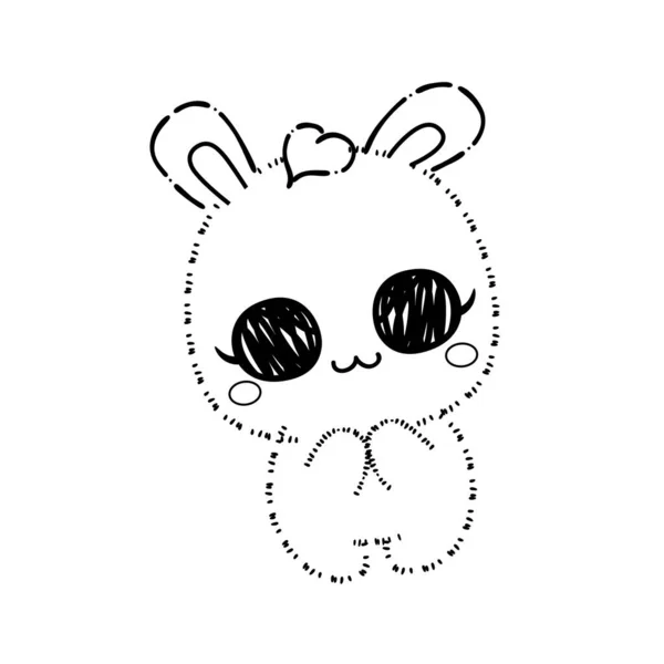Кролик Раскраска Кролика — стоковый вектор