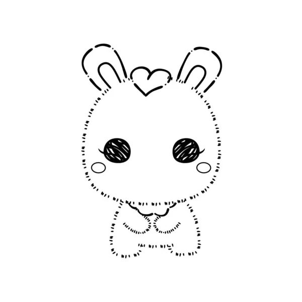 Кролик Кролик Розмальовка Сторінка — стоковий вектор