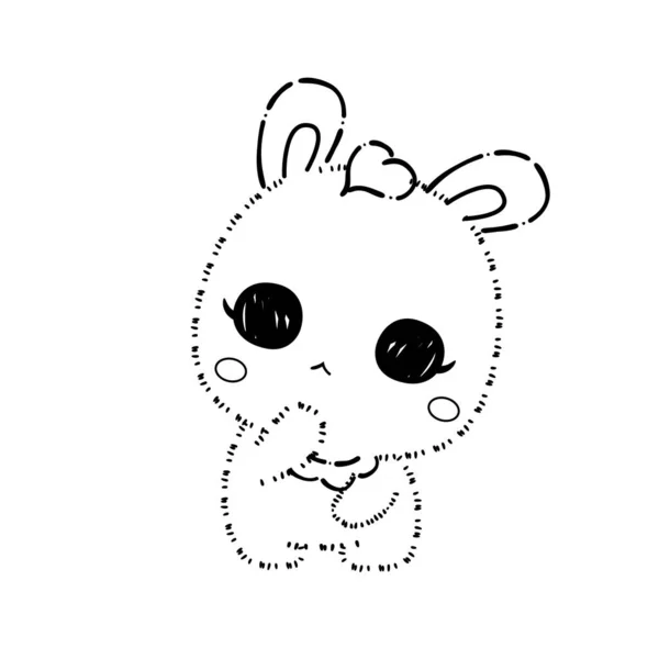 Tavşan Tavşan Boyama Sayfası — Stok Vektör