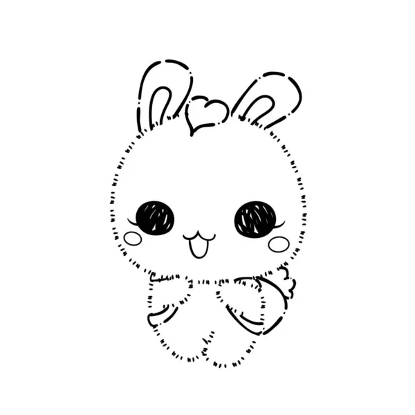 Кролик Кролик Розмальовка Сторінка — стоковий вектор
