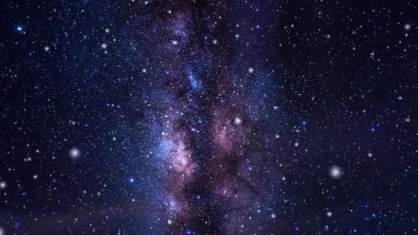 Letět Přes Velké Shluky Hvězd Galaxií Vzdálených Koutů Vesmíru — Stock video