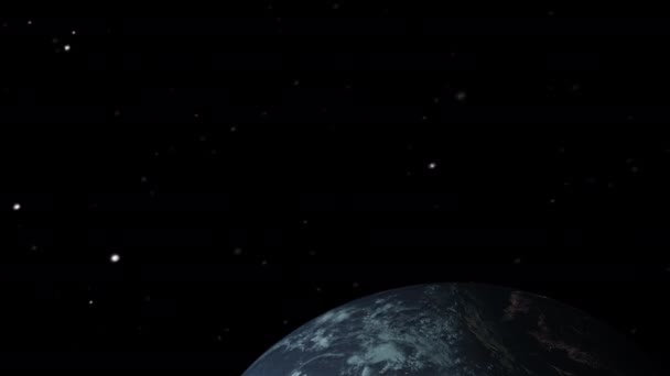 우주에서 서서히 순환하는 — 비디오