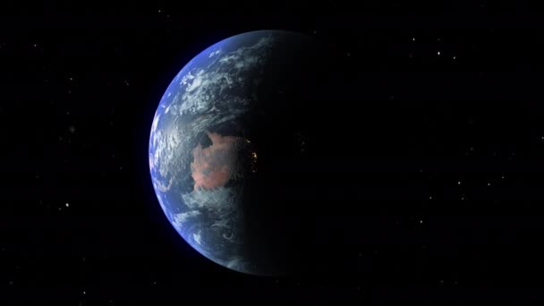 Planet Erde Aus Dem All Langsame Zirkulation — Stockvideo