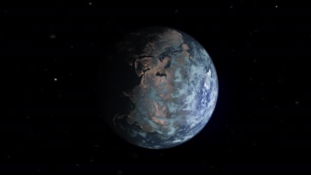 Föld Bolygó Űrből Lassú Keringés — Stock videók