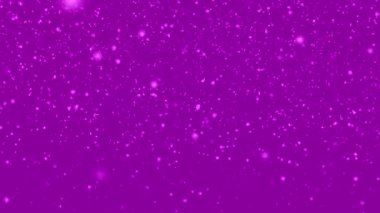Many white snowflakes falling down on a purple background