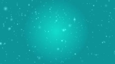 Many white snowflakes falling down on a blue background