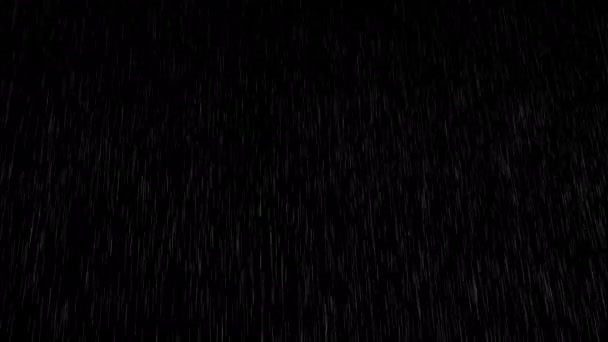 Loop Rain Drops Falling Alpha Real Rain High Quality Thunder — Video
