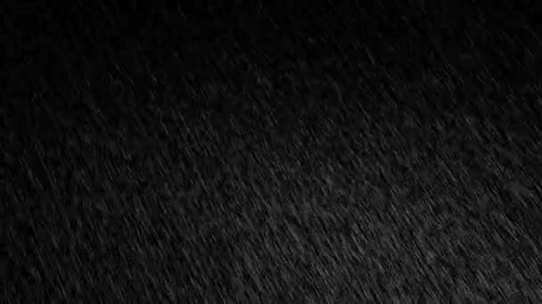 Loop Rain Drops Falling Alpha Real Rain High Quality Thunder — стоковое видео