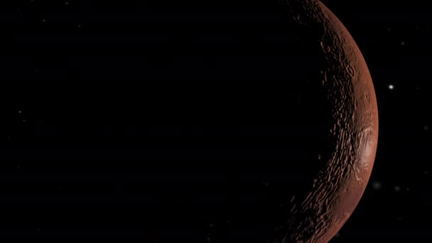 Марсіанська Планета Обертається Своїй Орбіті Космічному Просторі — стокове відео
