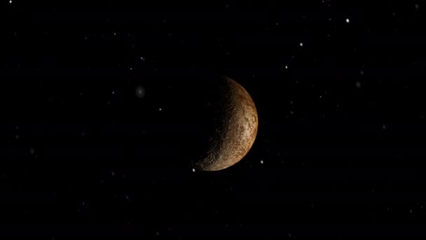 Merkur Planet Rotiert Eigener Umlaufbahn Weltraum — Stockvideo