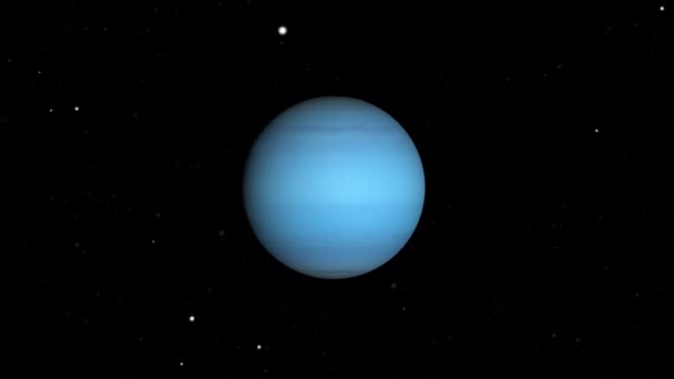 天王星の惑星は 宇宙空間で独自の軌道で回転しています — ストック動画