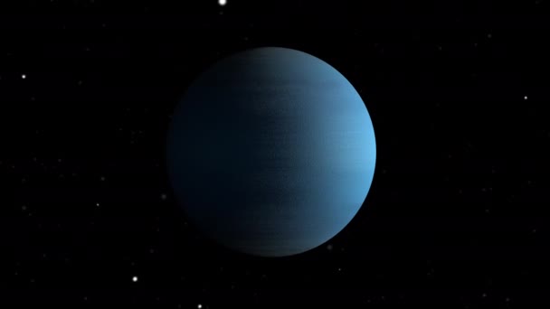 Planète Uranus Tournant Sur Propre Orbite Dans Espace — Video