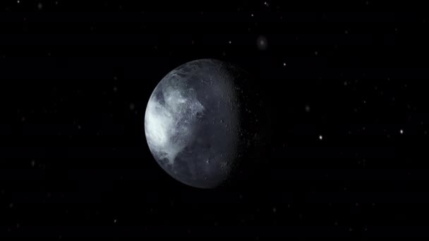 Planeta Pluton Rotující Své Vlastní Oběžné Dráze Vesmíru — Stock video