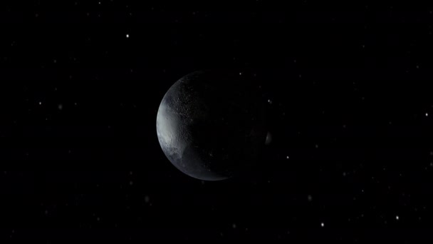 外側の宇宙で自分の軌道で回転するプルトン惑星 — ストック動画
