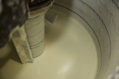 Çikolata karıştırma için makine. Yakın çekim