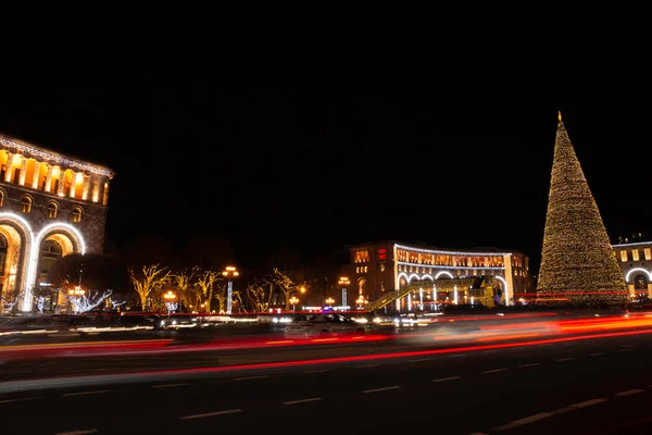 stock image Republic Square decorated for Christmas, Yerevan - Armenia