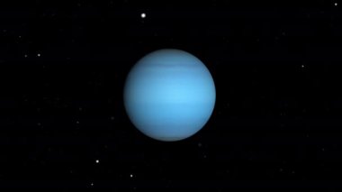 Uranüs gezegeni dış uzayda kendi yörüngesinde dönüyor.
