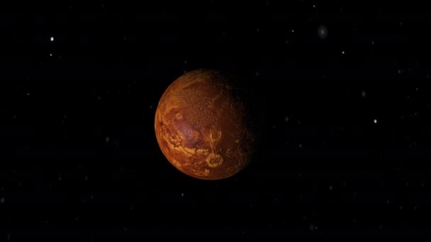 Planeta Venera Girando Sua Própria Órbita Espaço Exterior — Vídeo de Stock