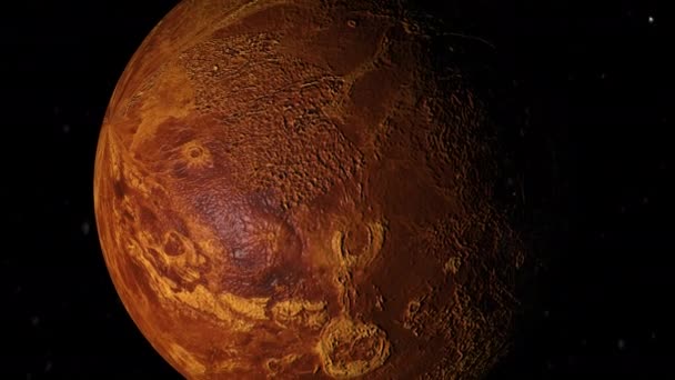 Planeta Venera Girando Sua Própria Órbita Espaço Exterior — Vídeo de Stock