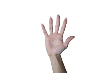 el beyaz zemin üzerinde izole kadın 