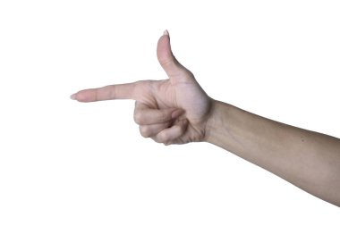 el beyaz zemin üzerinde izole kadın 