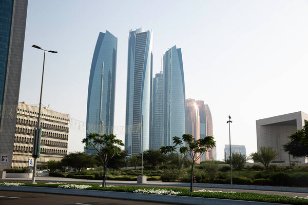 Abu Dhabi, United Arab Emirates. march 18, 2024: View of Abu Dhabi Skyline, United Arab Emirates