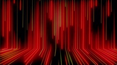 Üç boyutlu animasyon döngüsü. Renkli neon çizgileri olan soyut arkaplan