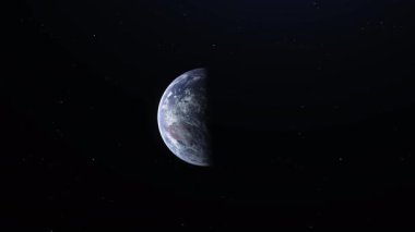  Dünya 'yı uzaydan döndüren 3 boyutlu animasyon.