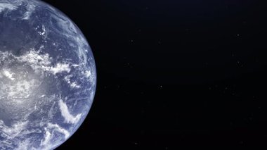  Dünya 'yı uzaydan döndüren 3 boyutlu animasyon.