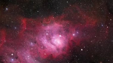  Soyut Fraktal Evren Döngü Arkaplanı, Nebula, Galaksiler Büyük yıldız kümeleri ve galaksiler arasından evrenin uzak köşelerine uçar.