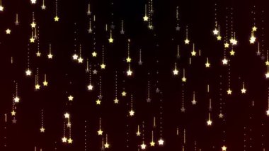  Kara zeminde kayan sihirli yıldızlar, noel yıldızları, kayan yıldız tozu