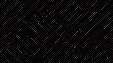 Üç boyutlu animasyon döngüsü. Renkli neon çizgileri olan teknolojik arkaplan.