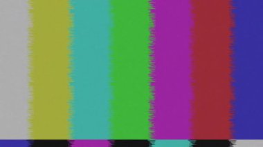 Sinyal Eski Vintage TV yok. Statik Renk Gürültüsü Örtüsü. Arıza Hatası Video Hasarı. Yanlış Parazit.